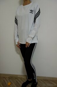 komplet adidas biela mikina