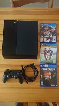 Playstation 4 FAT 1TB, hry, kable