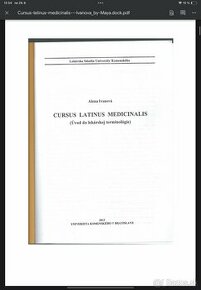 Latinsky jazyk CURCUS LATINUS MEDICINALIS