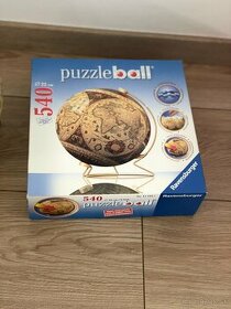 Globus puzzle ball hnedy 540 - komplet - 1