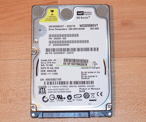 HDD 2,5" WD 320GB / SATAII / 5400RPM