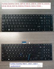 Klávesnice na Toshiba L50-B, S50-B;;; R50-C, Z50-C, A50-C - 1