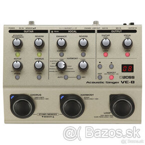 Boss VE-8 vokalizer s efektami pre akusticku gitaru + looper