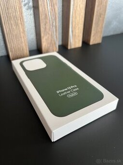 Kozeny kryt iPhone 13 Pro Leather Case Green