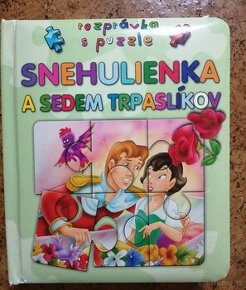 Detská knižka s puzzle - Snehulienka a sedem trpaslíkov