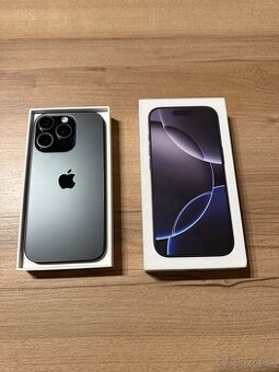 Apple iPhone 16 Pro 128GB Black Titanium, Top stav , záruka