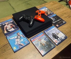 •PREPASTOVANÉ• PS4 Pro 1TB + 2 ovládače, 6 hier