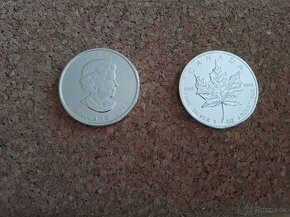 Investičné strieborné mince Canadian Maple Leaf 1 Oz​ (28g)