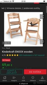 Detska jedalenska stolicka kinderkraft ENOCK