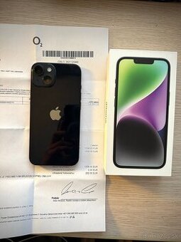 Predám IPHONE 14 128gb BLACK, 90%BAT, AKO NOVÝ, FAKTÚRA