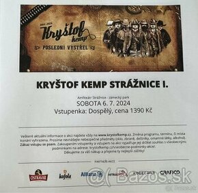 Last minute tickets kryštof kemp