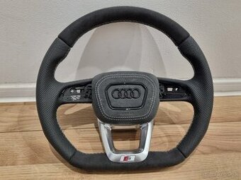 AUDI ŠPORTOVÝ VYHRIEVANÝ - ALKANTARA / KOŽA biela niť