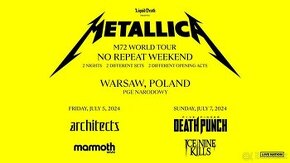 Metallica Varšava - PGE Narodowy Warsaw - lístok