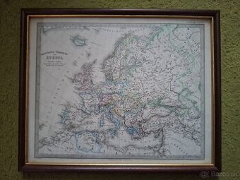 Mapa Európy 1862