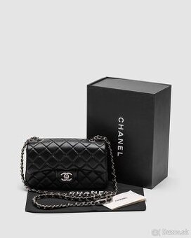 Kabelka Chanel Classic 1.55 Small Single Flap Black/Silver