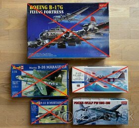 Plastikové modely vojenských lietadiel (mierka 1:72)