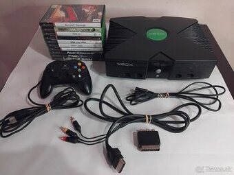 Microsoft Xbox Classic Konzola + Ovládač + 10 hier