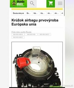 Predám nový podvolantový krúžok Maxgear ( Škoda ) - 1