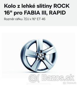 alu  kolesá   ŠKODA    7Jx16