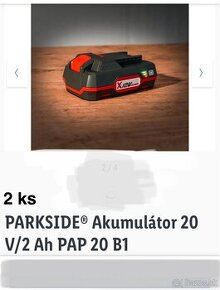 parkside aku 20v 2ah 2ks