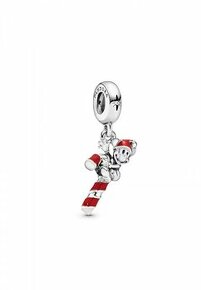 Pandora vianočná korálka Santa mickey’s Candy cane - 1