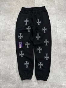 Unknown London Rhinestones Cross Pants - Black