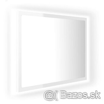 LED kúpeľňové zrkadlo lesklé čierne 60x8,5x37 cm