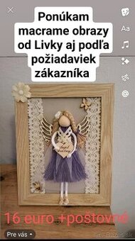 Obrazy macrame anjel