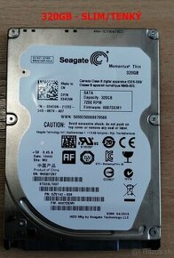 Predám 2,5" SATA HDD (pevné disky) 250GB a 320GB