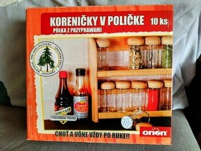 Koreničky v drevenej poličke