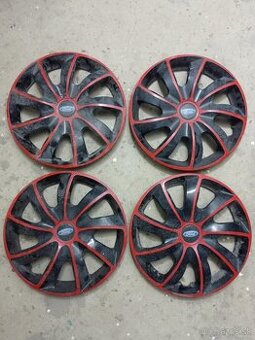 Puklice pre FORD 14" QUAD, Red & Black, 4 ks