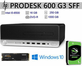 HP 600G3, i5-6500, 16GB RAM, 250GB SSD, 1TB HDD, W10Profi - 1