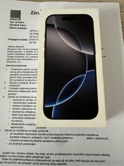 Predám Apple Iphone 16pro 128gb