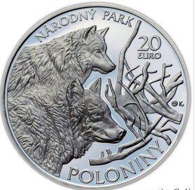 Strieborná zberateľská minca - Národný park Poloniny