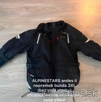 ALPINESTARS ANDES 2 drystar 3XL (stav novej)