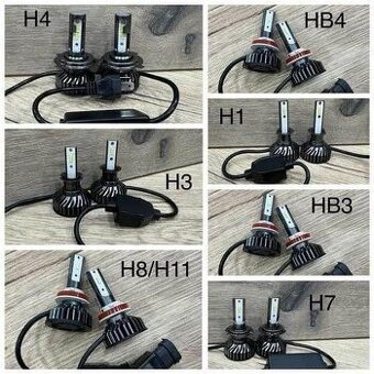 LED H1,H3,H7,H4,H8, H11,HB3,HB4 6000K