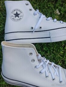 Converse leather high biele - 1