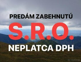 Predám zabehnutú SRO neplatca DPH