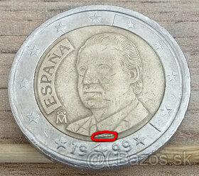 2 Euro Espaňa 1999 pšeničnoražba , cenu ponuknite - 1