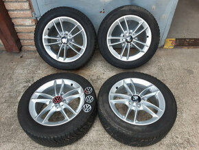 5x112  16"  VW , Škoda  +205/55 R16 zimné - 1