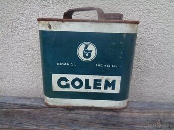 GOLEM - plechovica od oleja pre zberatela , 1lt.