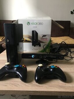 XBox360 (500G)+kinect+2 ovladače