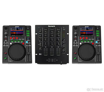 2x DJ playere s mix pultom Numark osadené v case