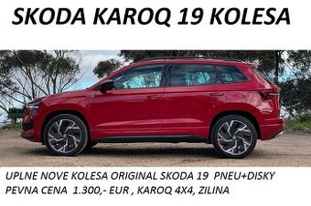 Skoda Karoq disky + pneumatiky  letne 19 uplne nove