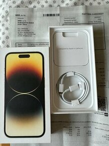 Predám vymeňim IPHONE 14.pro 128.g gold - 1