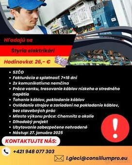 Hľadáme šikovných elektrikárov.