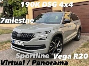 Kodiaq Sportline 4x4 7miest Nardo Grey Virtual Pano 83t. km