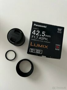 Predám objektív Panasonic Lumix 42,5 mm F1,7 ASPH Power OIS