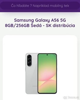 Samsung Galaxy A56 5G 8 + 256GB Lightgray