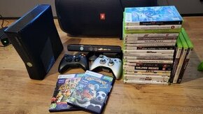 Xbox 360s + Xbox 360 + kinect + 2x ovladac +  24originál hra